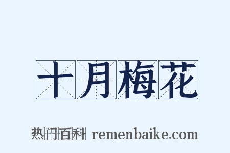 十月梅花是什么意思的图片